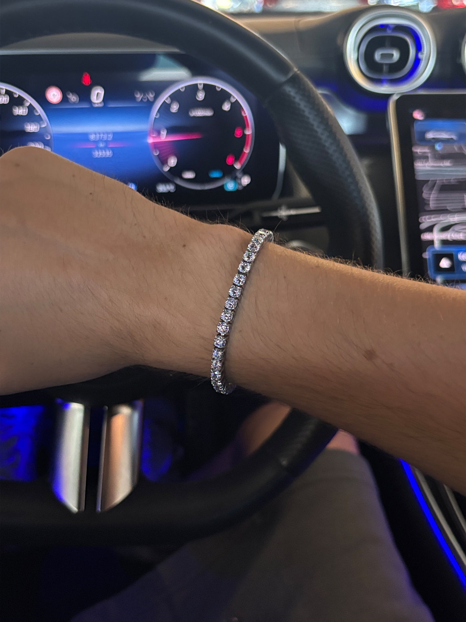 Crystal Tennis Silber